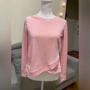Eddie Bauer Sweatshirt Girls Large 14 Pink Asymmetric Hem Long Sleeve